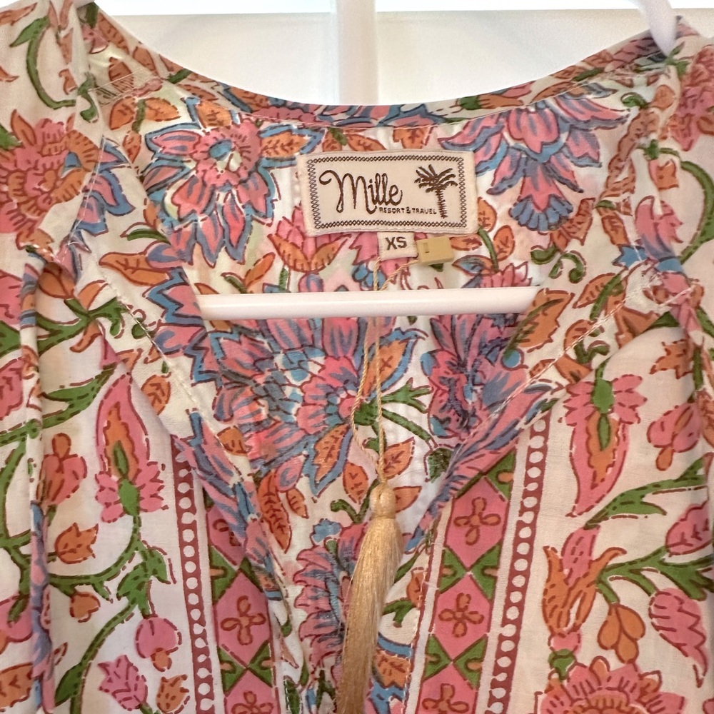 Floral Mini Dress in Pink and Purple - Picture 3 of 3
